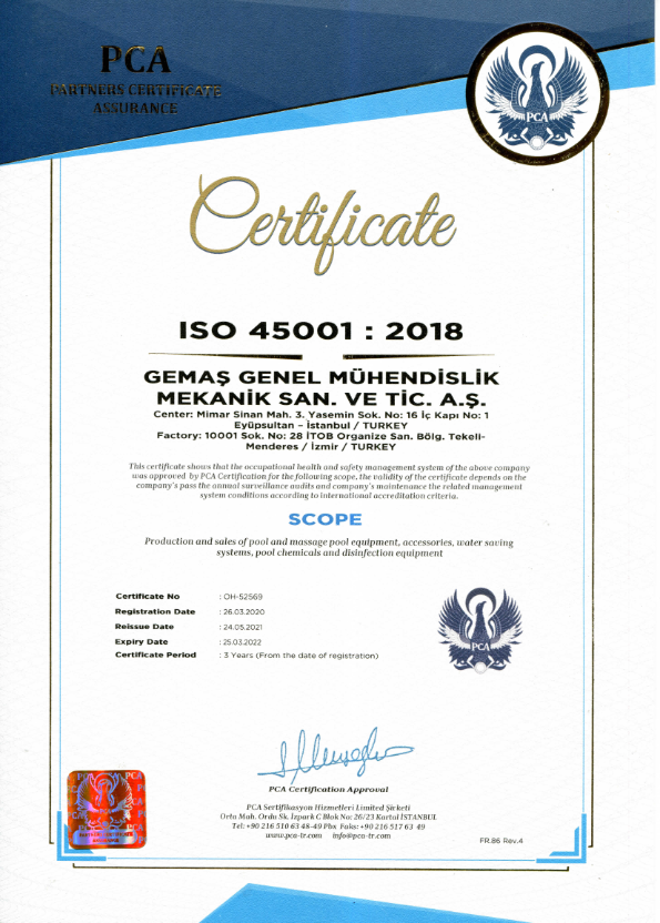 ISO 45001 EN GEMAŞ 2022